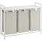 Dulap baie, Artool, placa raft MDF, cadru otel, 3 compartimente rufe, alb, 92.5x33x72 cm GartenVIP DiyLine