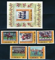 LIBERIA, SPORT MONTREAL - COLIȚĂ + SERIE COMPLETĂ MNH