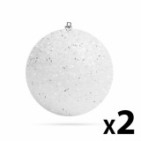 Glob de zăpadă decorativ - agățat - 10 cm - 2 buc / pachet