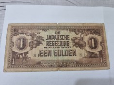 bancnota 1942 indiile olandeze ocup.jap. 1 g