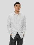 Cumpara ieftin Camasa barbati cu maneca lunga, imprimeu cu puncte si croiala Slim fit, Alb, XL