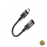 Adaptor Date si Incarcare Lightning - USB-C HOCO U107 0.1m Negru