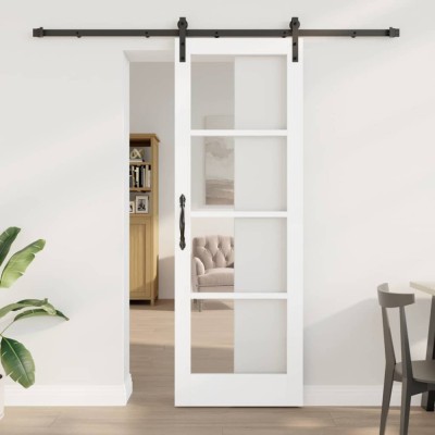 Ușă glisantă cu set hardware &amp;#039;ORKDAL&amp;#039;Alb 73.5x211 cm foto