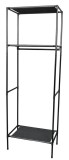 Cumpara ieftin Suport haine, raft fier negru 57 x 35 x 167,5 cm