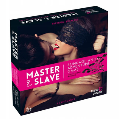 Joc erotic cu accesorii - Master &amp;amp;amp;amp; Slave Bondage Game Magenta foto