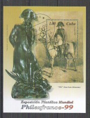 Cuba 1999 UPU, Napoleon, perf. sheet, used AA.058