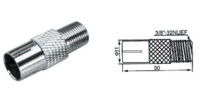 Adaptor tv mama la F mama cupru Cabletech ZLA0601 foto