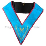 Colan pentru Secretar - Loj? Albastr? ?i RSAA - Material Textil cu Broderie