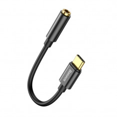 Adaptor Audio USB Type-C la 3.5 mm Baseus L54, DAC 24bit, 48KHz, 0.09 m, Negru CATL54-01 foto