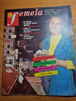 revista femeia noiembrie 1977-ceausescu la ziua recoltei in orasul pitesti foto