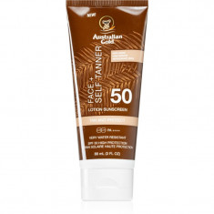 Australian Gold Face + Self Tanner crema autobronzanta pentru fata SPF 50 88 ml