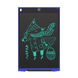 Cumpara ieftin Tableta grafica de desenat pentru copii de 12 inch diagonala, cu buton de stergere si creion - Albastru, Dactylion