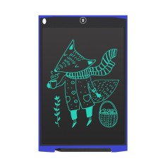 Tableta grafica de desenat pentru copii de 12 inch diagonala, cu buton de stergere si creion - Albastru