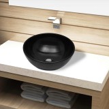 Gossi chiuveta ceramica pentru baie, rotunda, neagra