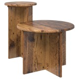 vidaXL Set măsuțe laterale 2 pcs Lemn vechi Lemn prelucrat 8001035