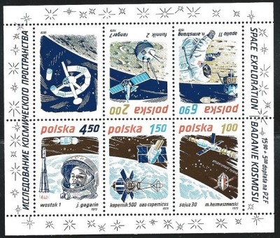 C2027 - Polonia 1979 - Cosmos bloc neuzat,perfecta stare foto