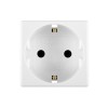 Priza schuko simpla Gewiss System GW20265, incastrata, modulara - 2, contact de protectie, alba