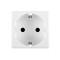 Priza schuko simpla Gewiss System GW20265, incastrata, modulara - 2, contact de protectie, alba