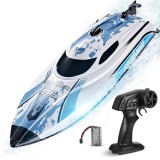 Cumpara ieftin Barca cu telecomanda iUni HJ820, RC High-Speed Boat, Viteza 25 km/h, 2.4GHz, White