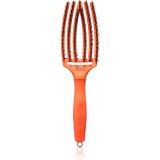Olivia Garden Fingerbrush Boar &amp; Nylon perie de par cu peri de nailon și de mistreț Dolce Vita Orange Spritz 1 buc