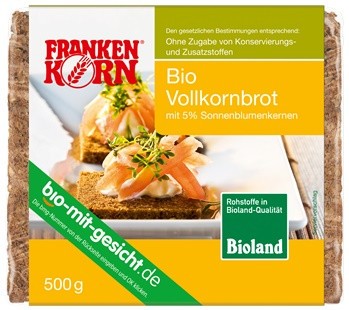 Paine cu Faina Integrala Bio Frankenkorn 500gr foto