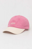 Levi&#039;s șapcă de baseball din bumbac culoarea roz, cu imprimeu
