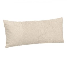Perna Decorativă, Chenille, Bej, Dungi Reliefate, 70x30cm