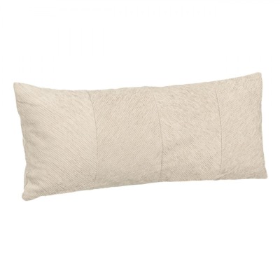 Perna Decorativă, Chenille, Bej, Dungi Reliefate, 70x30cm foto