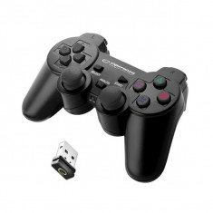 Controller Wireless (PS3, PC) - Esperanza Gladiator EGG108K - Negru