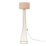Cumpara ieftin Lampadar Firdo E27 auriu bej 38x38x155 cm