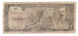 Cuba 1 Peso 1959 - Jose Marti, B956315A, P-90