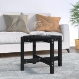VidaXL Măsuță de cafea, negru, &Oslash; 62,5x45 cm, lemn masiv de pin
