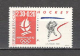 Franta.1991 Olimpiada de iarna ALBERTVILLE XF.585, Nestampilat