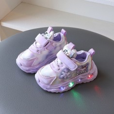 Adidasi cu luminite in nuante lila - Cute Doll (Marime Disponibila: Marimea 23)