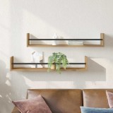 VidaXL Rafturi 2 buc Artisan Oak 80x16x14 cm Lemn Inginerat