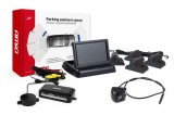 Set senzori de parcare AMiO TFT02 4,3 inch cu camera HD-310, 4 senzori negri Truck, afisaj, asistent parcare cu camera marsarier