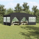 vidaXL Cort pentru petreceri cu 10 pereți laterali Antracit 6x4 m PE