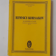 Rimsky-Korsakov - Seherezada Suita Simfonica Pt. Orchestra - Partitura Eulenburg