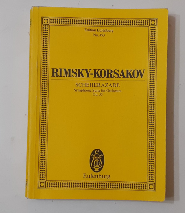 Rimsky-Korsakov - Seherezada Suita Simfonica Pt. Orchestra - Partitura Eulenburg