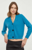 Weekend Max Mara cardigan din amestec de l&acirc;nă culoarea turcoaz, light 2415340000000