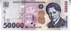 M1 - Bancnota Romania - 50000 lei - emisiune 2000 foto
