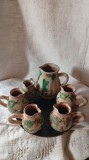 Lot 6 base ceramică smălțuită vintage tip Kuty Colibaba Botoșani huțuli