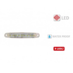 Lampa gabarit 9 led Alb 12V-24V Slim