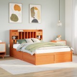 VidaXL Cadru de pat fără saltea, maro ceruit 150x200 cm lemn masiv pin 3323493