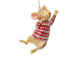 Glob Boy mouse, Decoris, 5.2x7.2x13.2 cm, sticla, multicolor