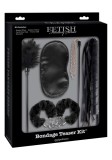 Cumpara ieftin Kit Bondage 5 piese Justforme, Bici, Catuse, Masca, Pene, Negru, Metal, Nailon, PVC, ABS, Fetish erotic