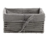 Coș Depozitare H&acirc;rtie / Metal / In 25X16,5X12 Cm -Gri | Organizatoare Baie