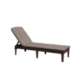 Șezlong Gradina Curver Jaipur Maro cu Pernă, Pliabil, Spatar Reglabil, 188x58x29 cm, Plastic Ratan
