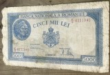 BNKRO001 Romania bancnota 5000 lei 1945