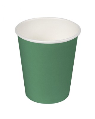 Set 24 pahare din carton natural, 200 ml, verzi foto
